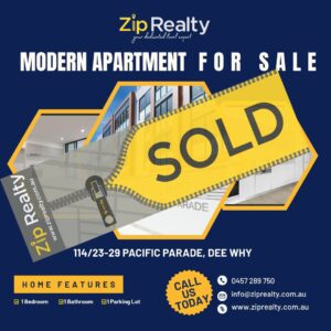 FOR SALE : Beautiful Unfurnished One Bedroom Apartment in Dee Why